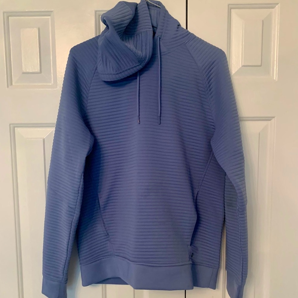 Blue lavender lilac hoodie one pocket boys/girls/unisex 12yo
